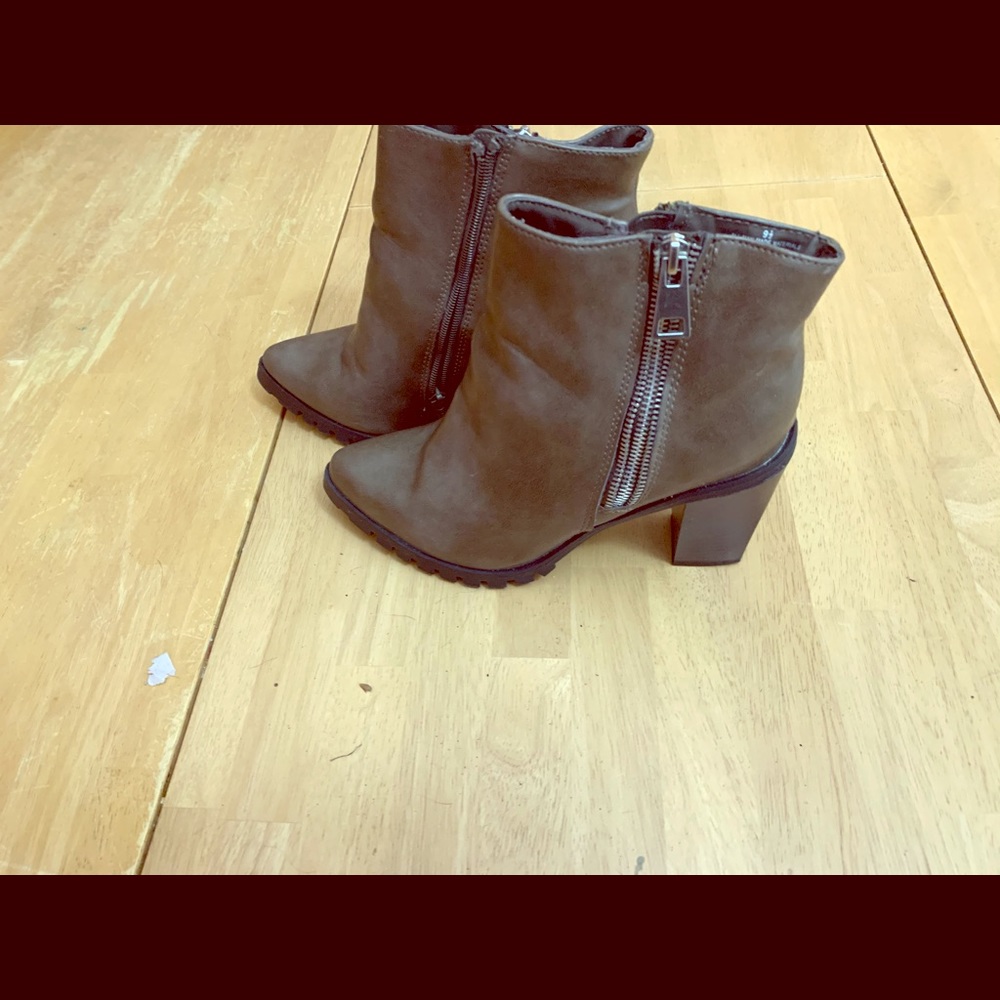 Grayish-brown Ankle booties.